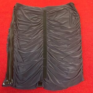 Cache gathered skirt with black zipper on both sides very fun As Is